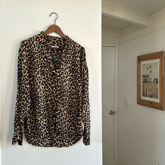 Equipment leopard silk button down - Picture 1 of 4